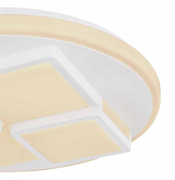 Globo Roderick plafonniere – ø 49 cm – Ingebouwd (LED) – Wit - Image 4