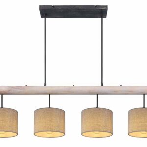 Globo Roger hanglamp – E27 (grote fitting) – Zwart