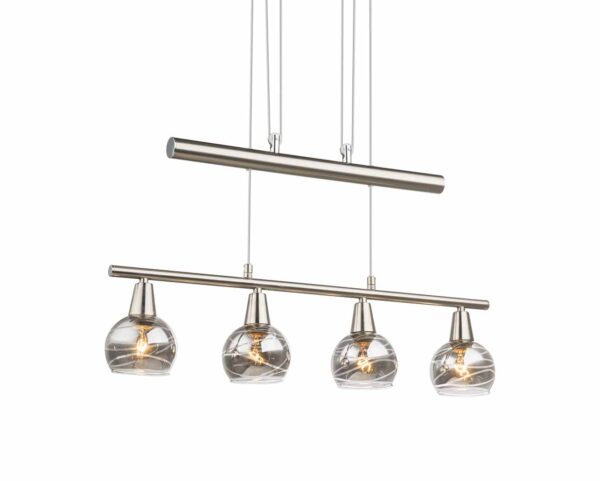 Globo Roman hanglamp – LED + E14 – Nikkel - Image 3