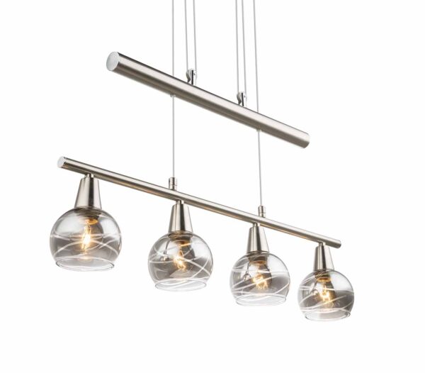 Globo Roman hanglamp – LED + E14 – Nikkel - Image 4