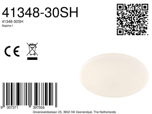 Witte plafondlamp rond wit Globo Sajama i - Image 5