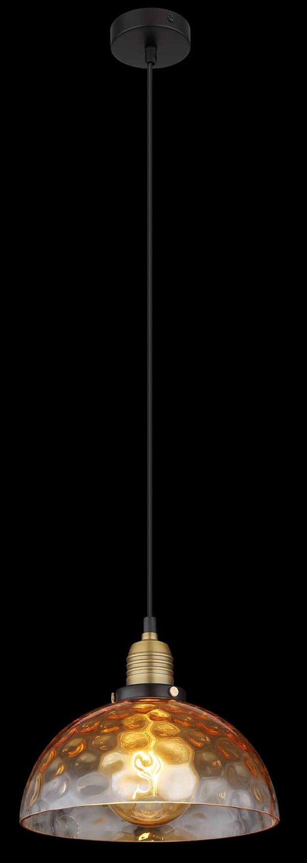 Globo Salvy hanglamp – ø 25 cm – E27 (grote fitting) – Zwart - Image 3