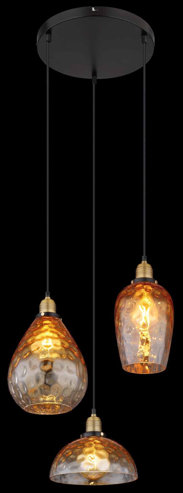 Globo Salvy hanglamp – ø 46 cm – E27 (grote fitting) – Zwart - Image 3