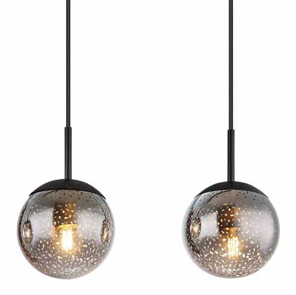 Globo Samos hanglamp – LED + E27 – Zwart - Image 3