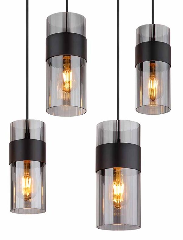 Globo Scarfina hanglamp – E27 (grote fitting) – Zwart - Image 3