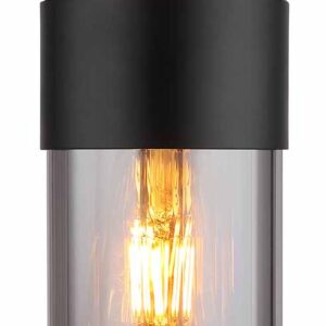 Globo Scarfina wandlamp – E27 (grote fitting) – Zwart
