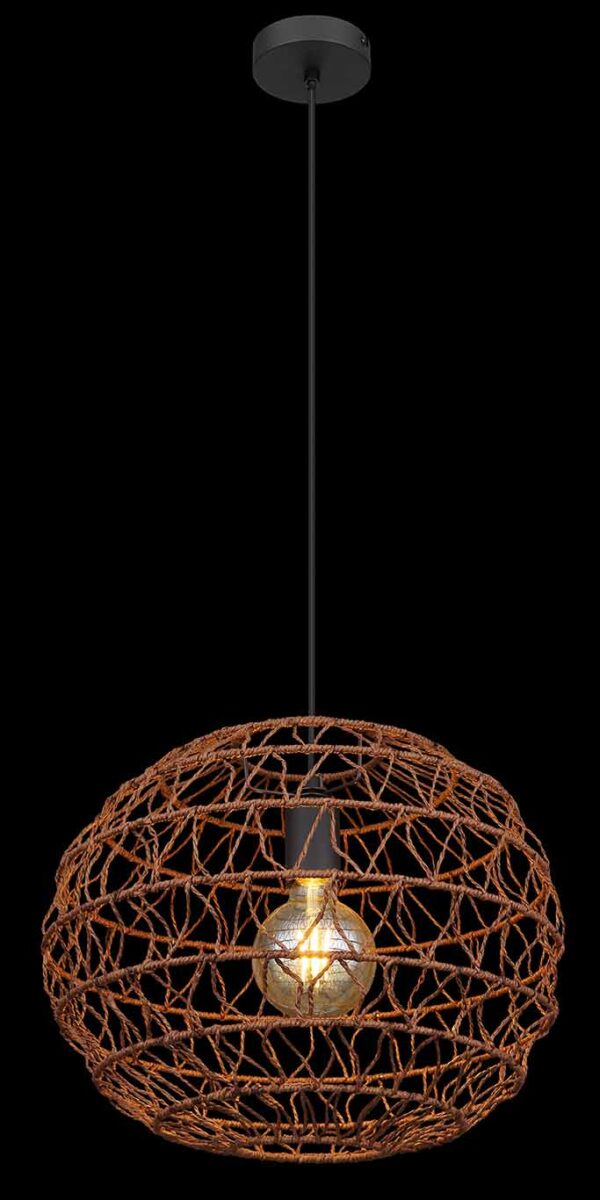 Globo Senni hanglamp – ø 39 cm – E27 (grote fitting) – Zwart - Image 3
