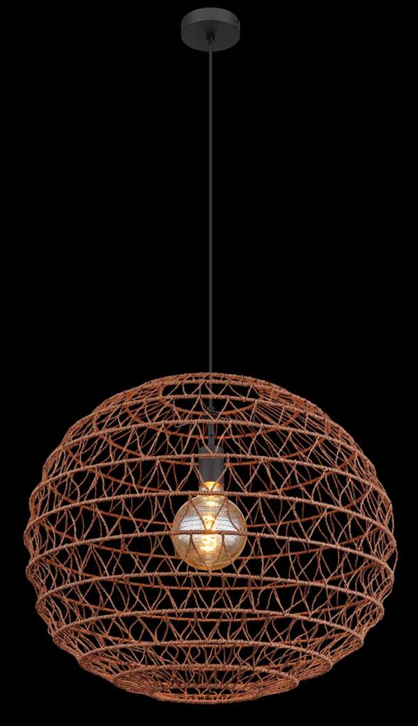 Globo Senni hanglamp – ø 59 cm – E27 (grote fitting) – Zwart - Image 3