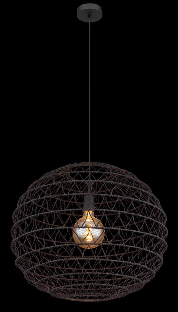 Globo Senni hanglamp – ø 59 cm – E27 (grote fitting) – Zwart - Image 3