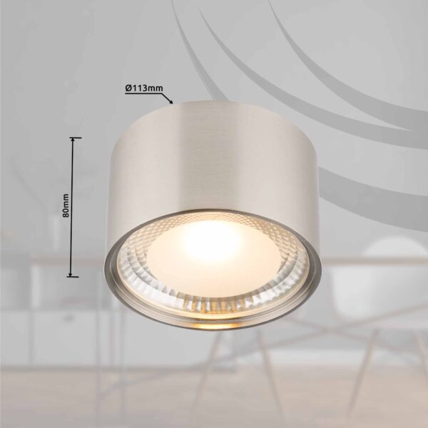 Nikkelen ronde moderne plafondlamp Globo Serena - Image 5