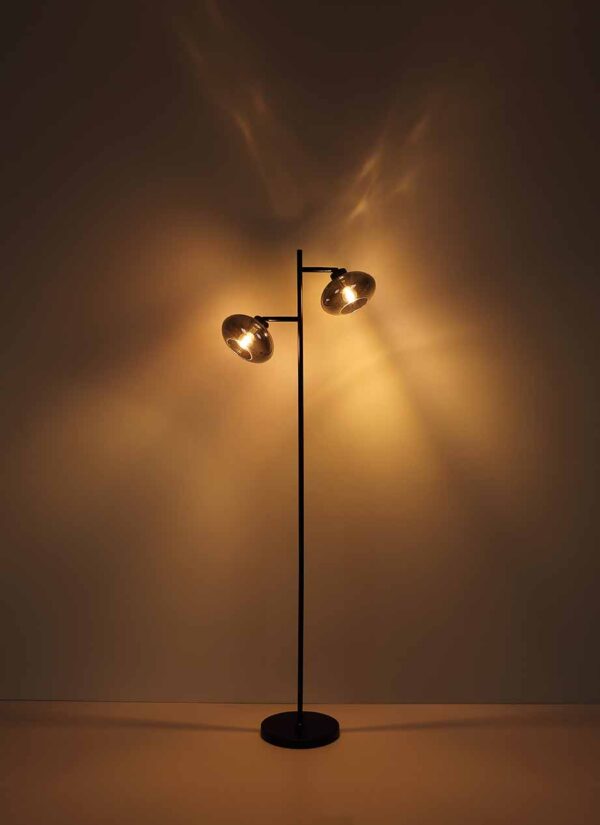 Globo Shaun vloerlamp – E27 (grote fitting) – Zwart - Image 5