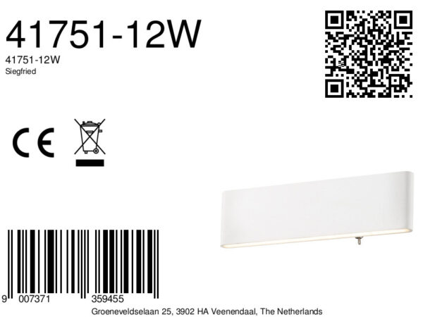 Globo Siegfried wandlamp – Ingebouwd (LED) – Wit - Image 2