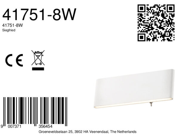Globo Siegfried wandlamp – Ingebouwd (LED) – Wit - Image 3