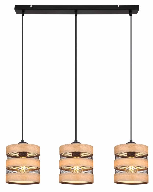 Globo Soeni hanglamp – E27 (grote fitting) – Zwart