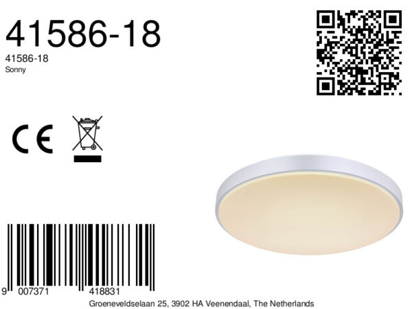 Moderne witte plafondlamp rond Globo Sonny - Image 5