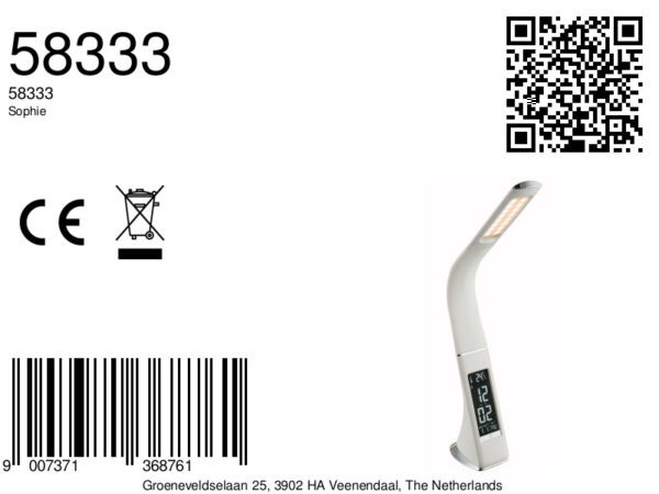 Globo Sophie tafellamp – Ingebouwd (LED) – Wit - Image 4