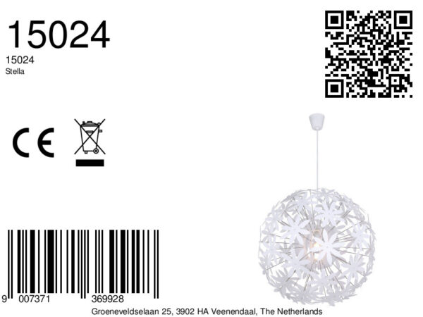 Globo Stella hanglamp – ø 60 cm – E27 (grote fitting) – Messing - Image 4