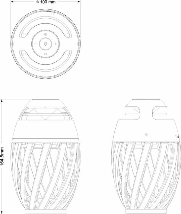 Globo Stream tafellamp – ø 10 cm – Ingebouwd (LED) – Antraciet - Image 3