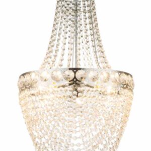 Globo Stromboli hanglamp – ø 38 cm – E27 (grote fitting) – Chroom