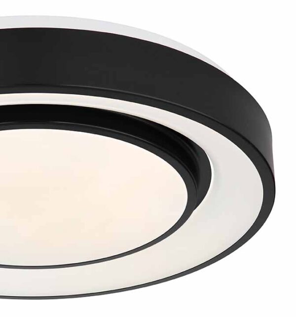Globo Sully plafonniere – ø 38 cm – Ingebouwd (LED) – Zwart - Image 3