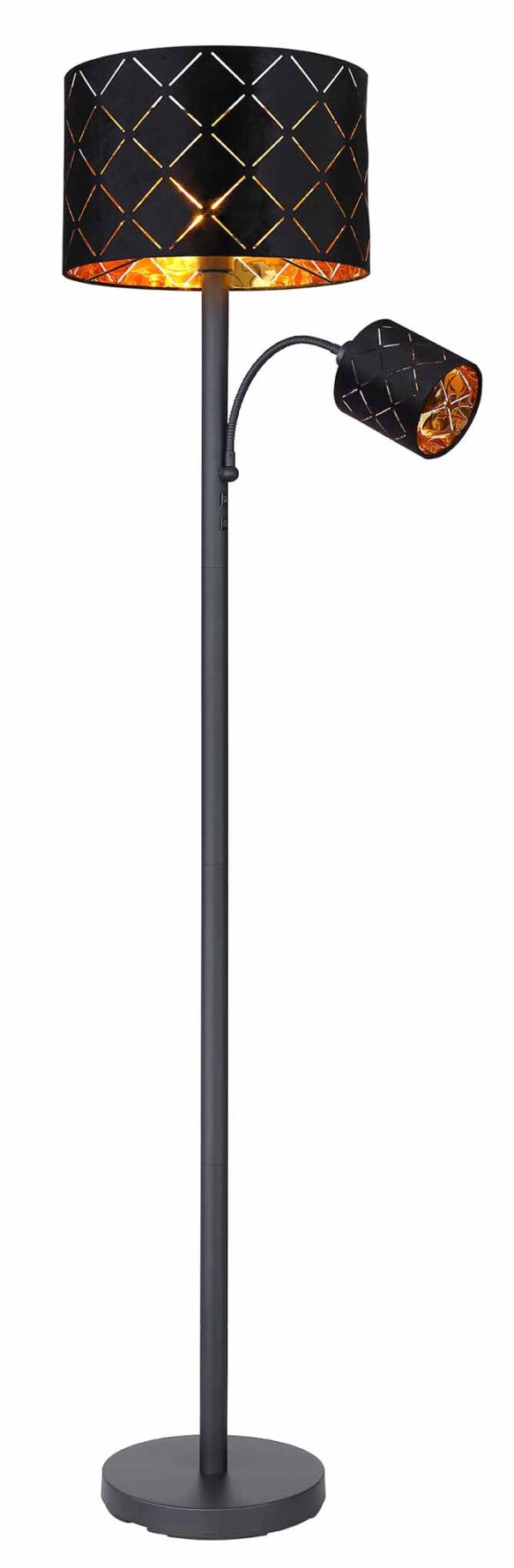 Globo Sunna vloerlamp – ø 35 cm – E27 (grote fitting) – Zwart - Image 4