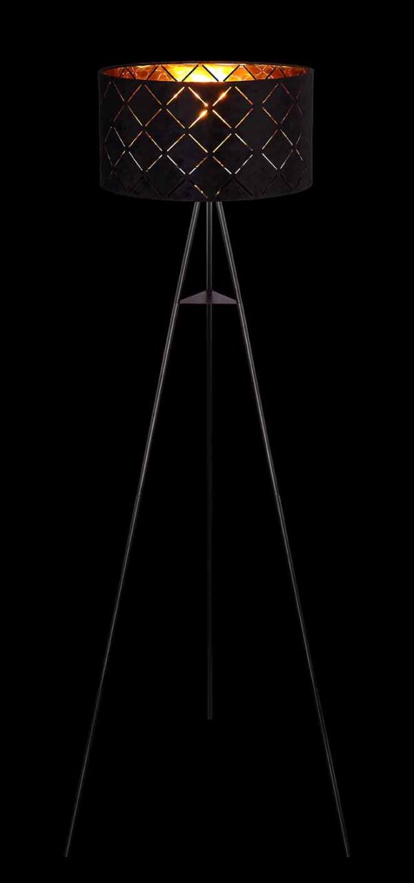 Globo Sunna vloerlamp – ø 69 cm – E27 (grote fitting) – Zwart - Image 4