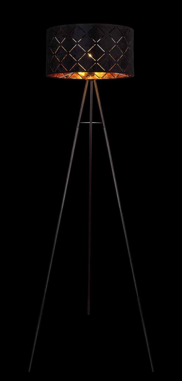 Globo Sunna vloerlamp – ø 69 cm – E27 (grote fitting) – Zwart - Image 5