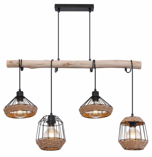 Globo Surri hanglamp – E27 (grote fitting) – Zwart