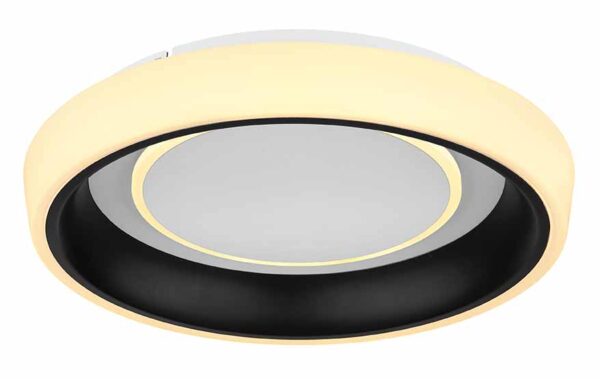 Globo Tabano plafonniere – ø 50 cm – Ingebouwd (LED) – Zwart - Image 4