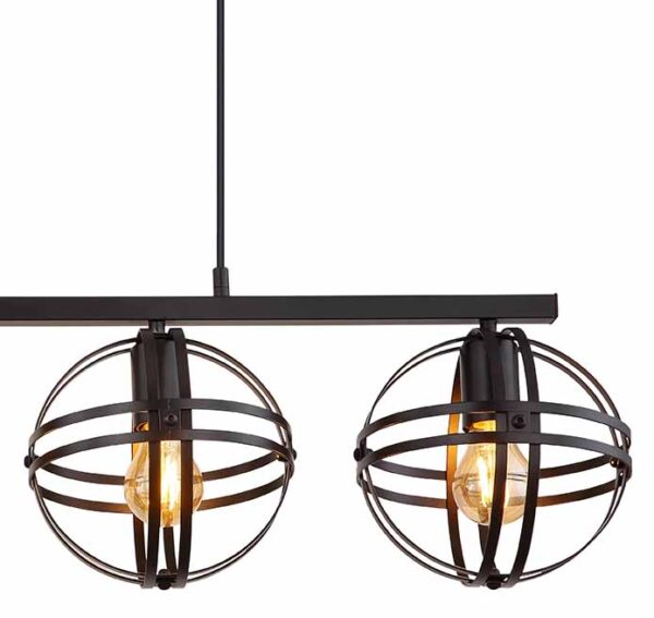 Globo Tamara hanglamp – E27 (grote fitting) – Zwart - Image 3