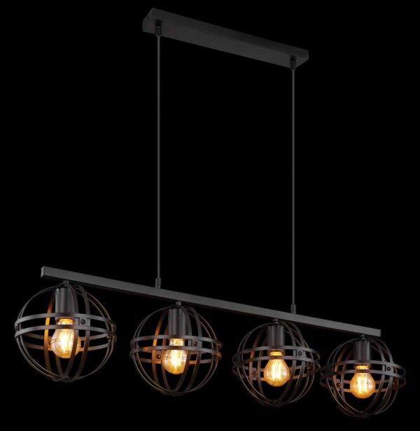Globo Tamara hanglamp – E27 (grote fitting) – Zwart - Image 4