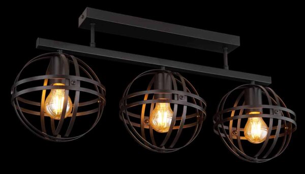Globo Tamara plafonniere – E27 (grote fitting) – Zwart - Image 4