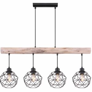 Globo Theodor hanglamp – E27 (grote fitting) – Zwart