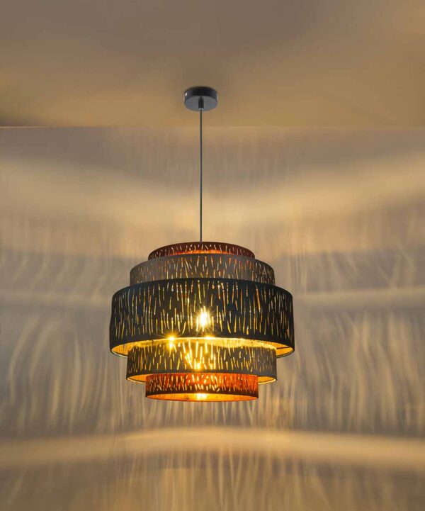 Globo Ticon hanglamp – ø 50 cm – E27 (grote fitting) – Zwart - Image 3