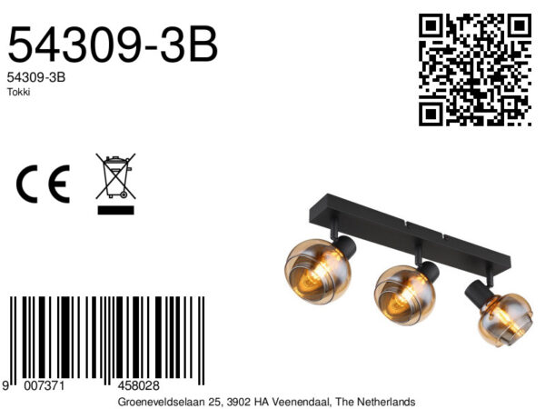 Globo Tokki spot – E14 (kleine fitting) – Zwart - Image 5