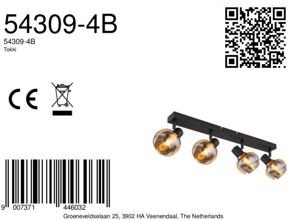 Globo Tokki spot – E14 (kleine fitting) – Zwart - Image 5