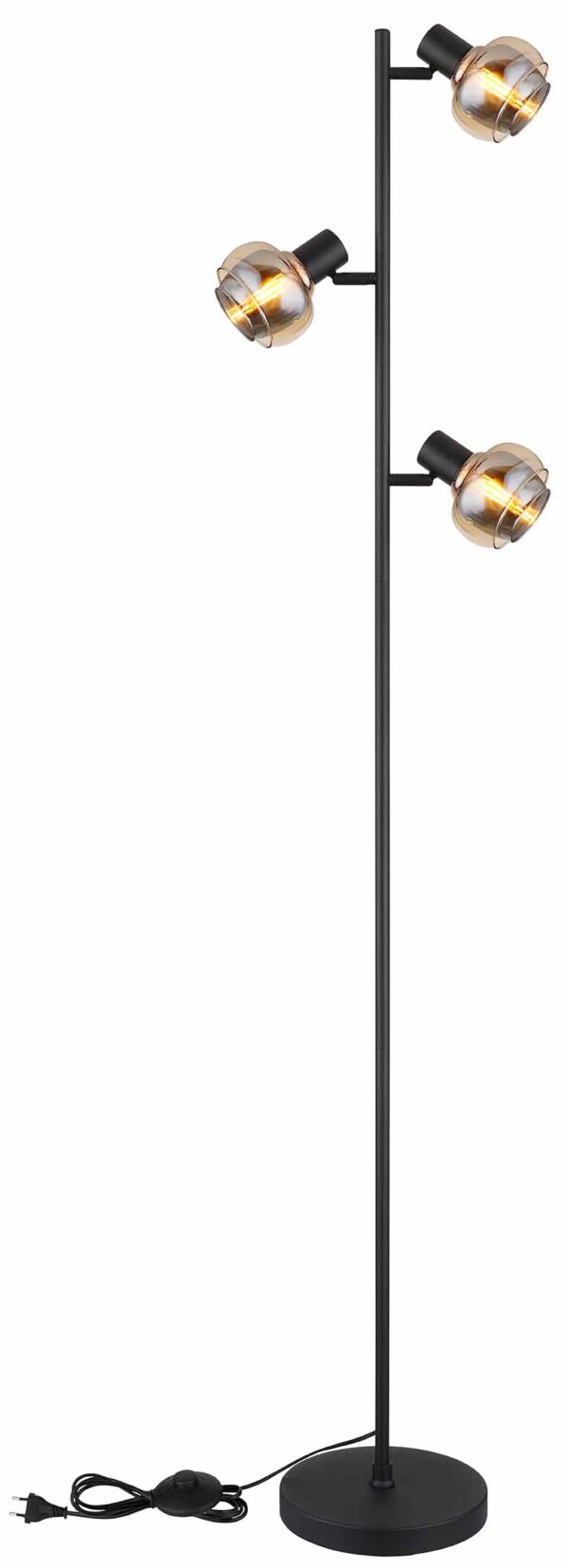 Globo Tokki vloerlamp – E14 (kleine fitting) – Zwart - Image 4