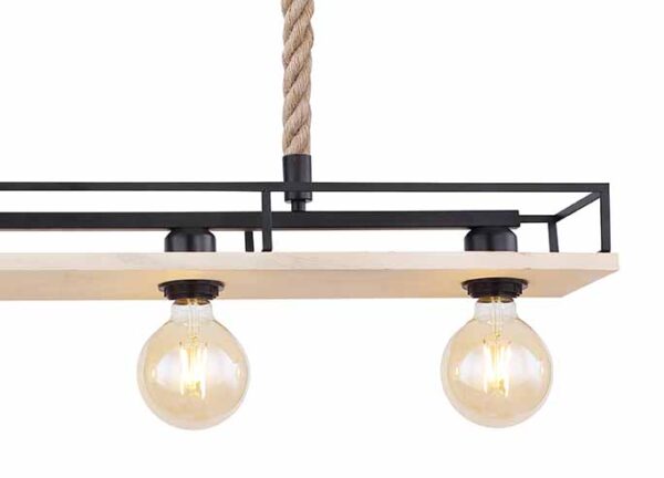 Globo Trixi hanglamp – E27 (grote fitting) – Zwart - Image 3