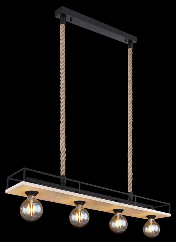 Globo Trixi hanglamp – E27 (grote fitting) – Zwart - Image 4