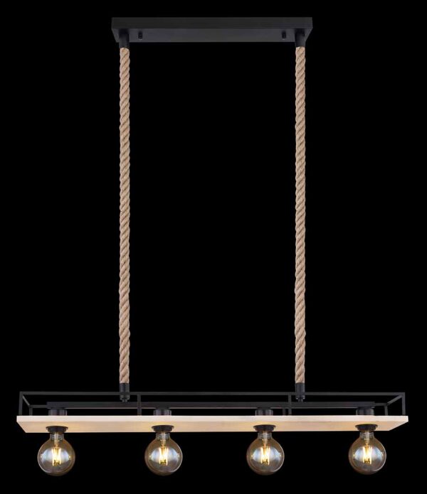 Globo Trixi hanglamp – E27 (grote fitting) – Zwart - Image 5