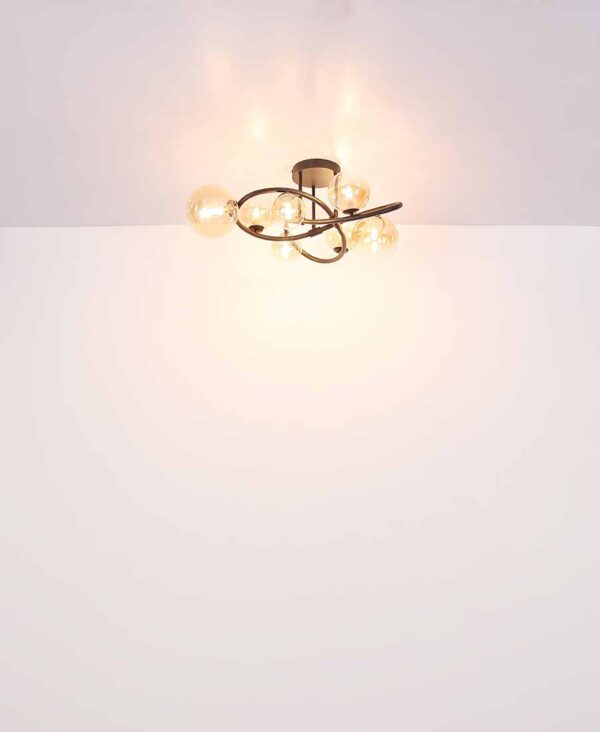 Globo Tuberius plafonniere – ø 62 cm – G9 – Zwart - Image 4