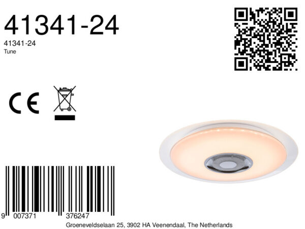 Globo Tune plafonniere – ø 47,5 cm – Ingebouwd (LED) – Wit - Image 5