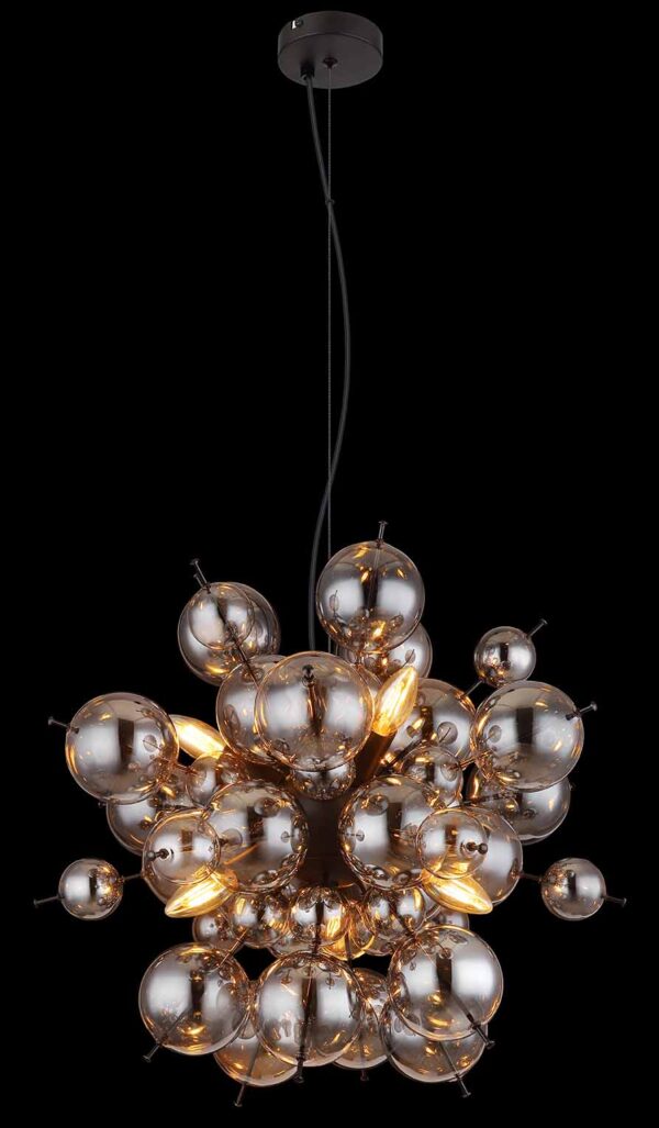 Globo Udo hanglamp – ø 55 cm – E14 (kleine fitting) – Zwart - Image 3