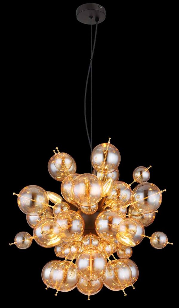 Globo Udo hanglamp – ø 55 cm – E14 (kleine fitting) – Zwart - Image 3