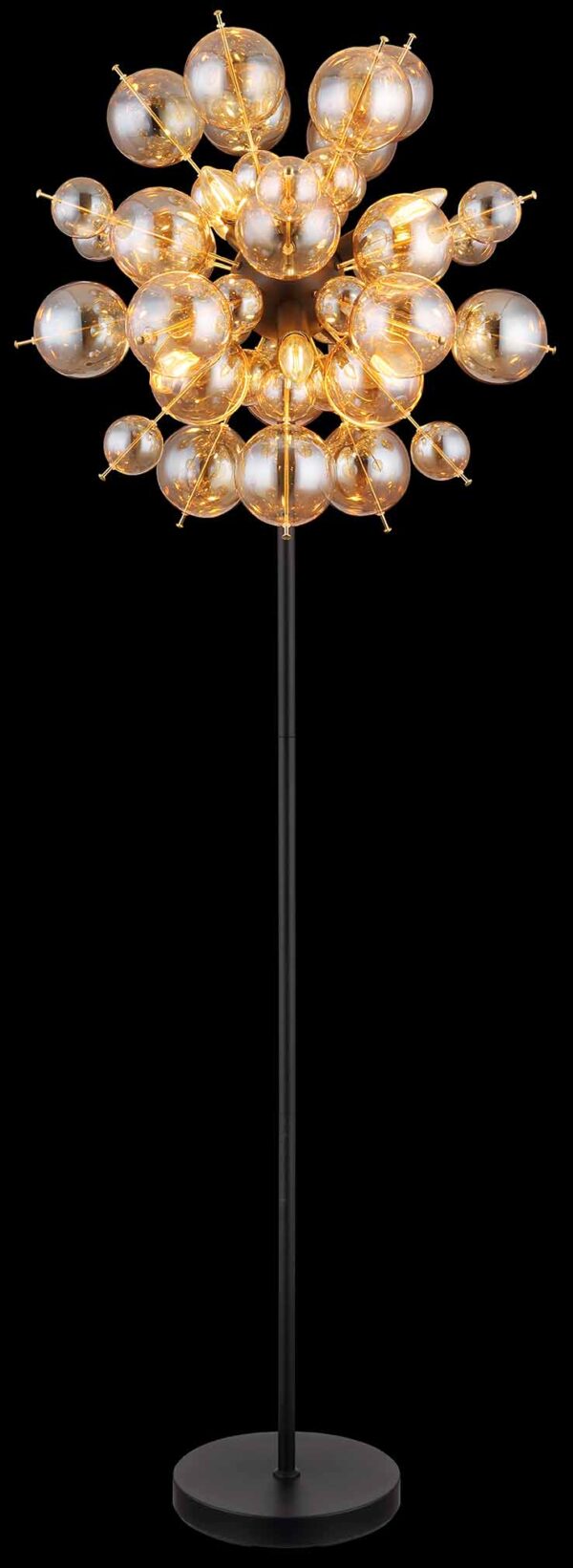Vloerlamp art deco zwart metaal Globo Udo - Image 3