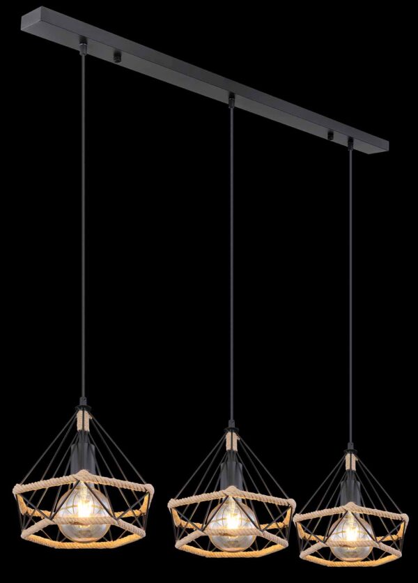 Globo Ulleu hanglamp – E27 (grote fitting) – Zwart - Image 4