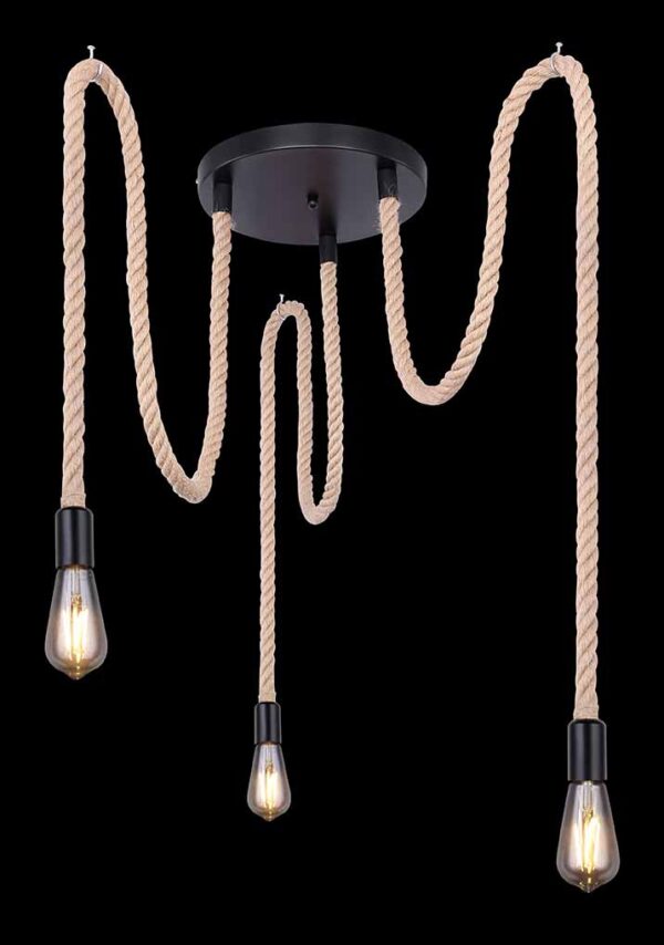 Globo Ulleu hanglamp – ø 30 cm – E27 (grote fitting) – Zwart - Image 3