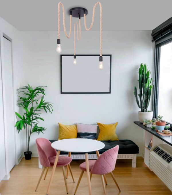 Globo Ulleu hanglamp – ø 30 cm – E27 (grote fitting) – Zwart - Image 4
