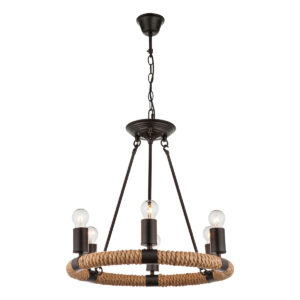 Globo Ulleu hanglamp – ø 50 cm – E27 (grote fitting) – Zwart