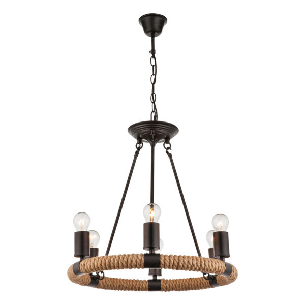 Globo Ulleu hanglamp – ø 50 cm – E27 (grote fitting) – Zwart
